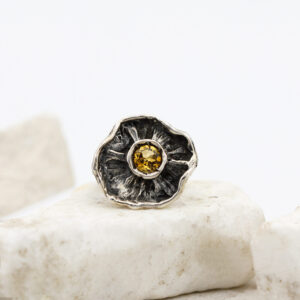 Ring in 925‰ Silver with Citrine Quartz