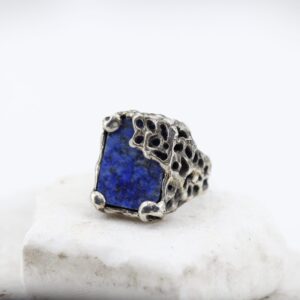 Silver Ring with Lapis – Mars Model