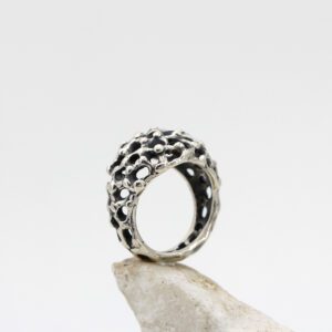 “Mars” Collection – Domed Silver Band Ring